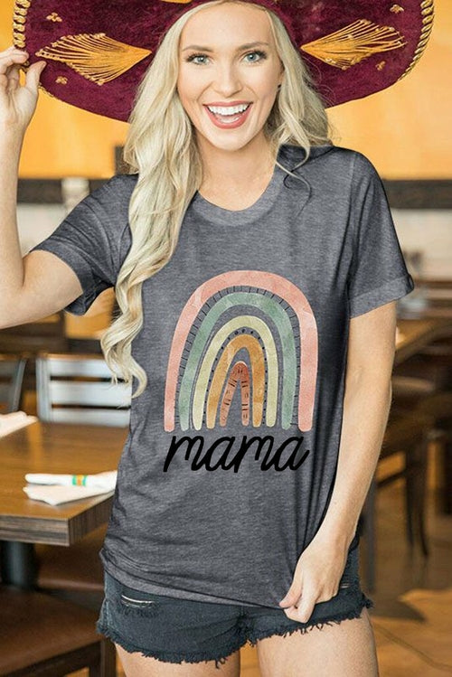 mama Letter Graphics Print T-shirt