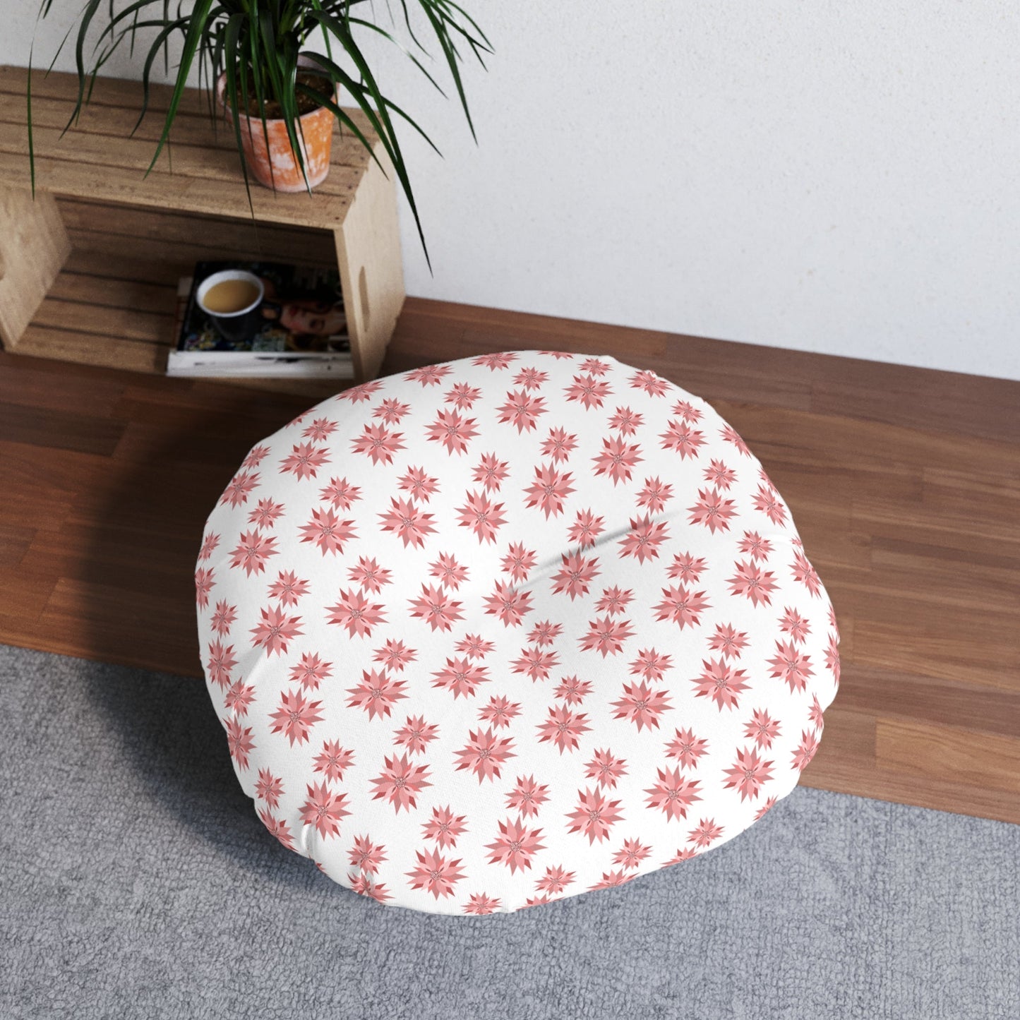 Star Pedals Tufted Floor Pillow, Round