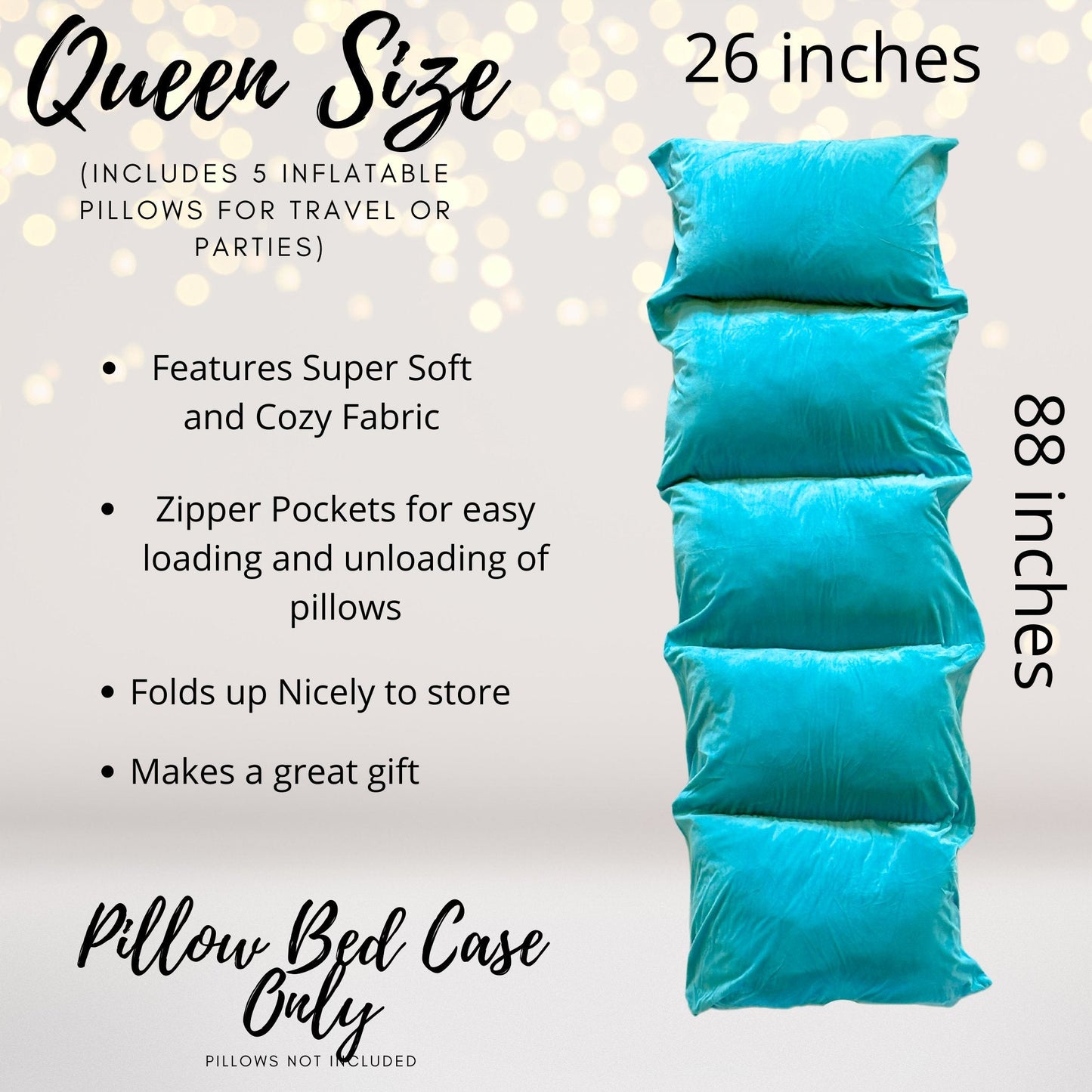 Turquoise Blue Pillow Floor Lounger