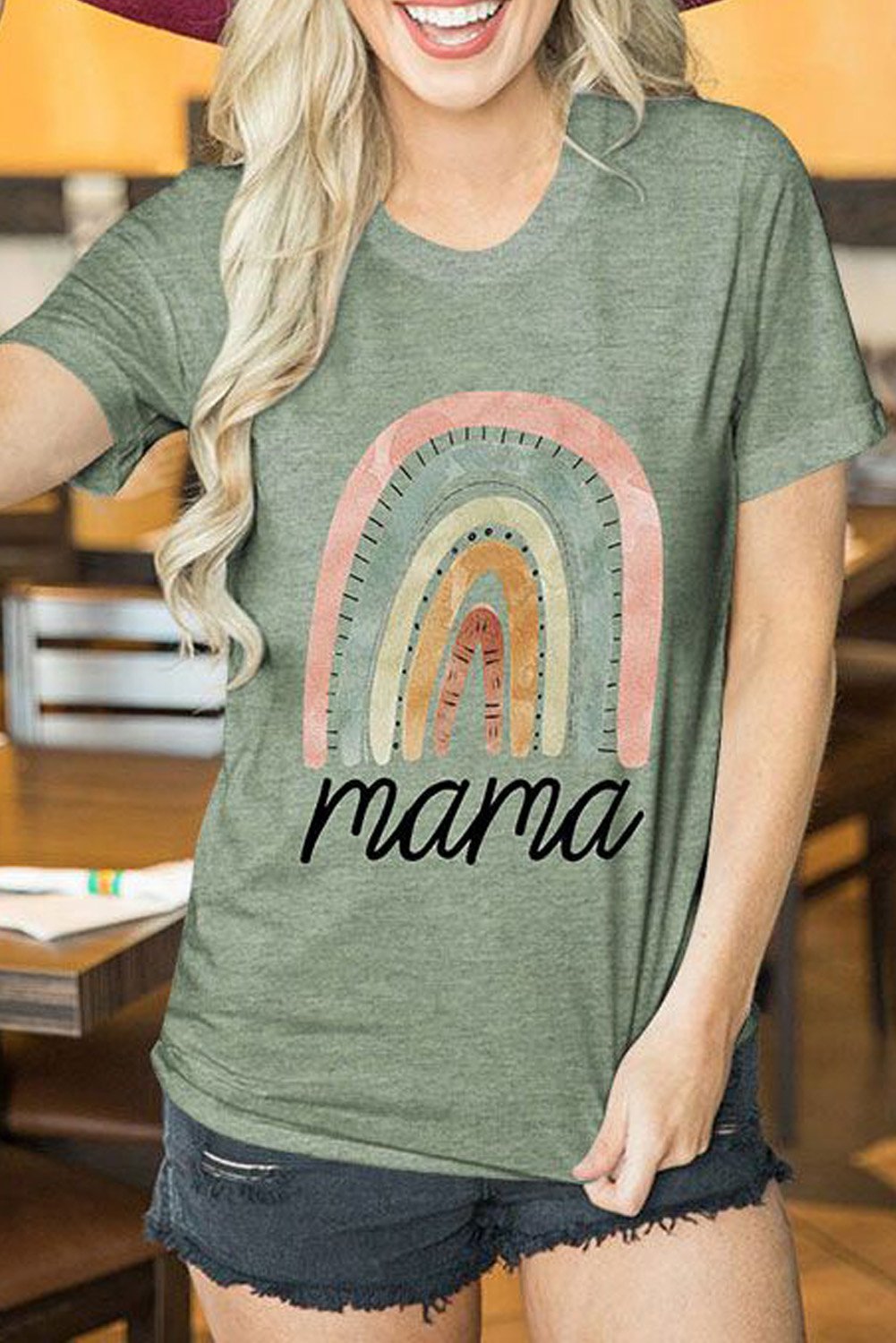 mama Letter Graphics Print T-shirt