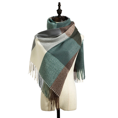 New Cashmere Tassel Thick Cold And Warm Scarf