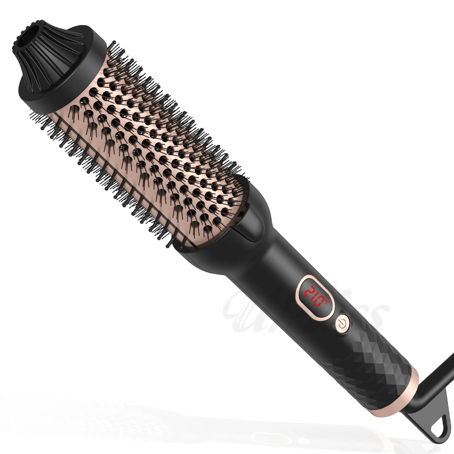 Hair Curler Thermal Brush Heating Curling Iron Brush Heated Round Brush 1.5 Inch Volumizing Brush Ceramic Hair Straightener Comb