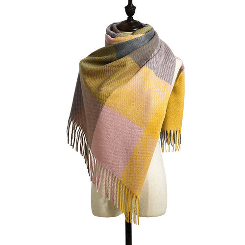 New Cashmere Tassel Thick Cold And Warm Scarf