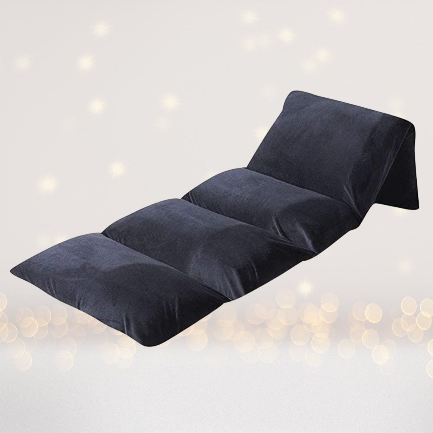 Solid Black Pillow Bed Case, Pillow Bed Floor Lounger